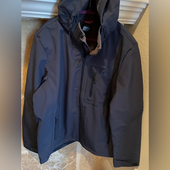 GERRY Jackets & Blazers - NWT Gerry Unisex Navy Blue Hooded wind water resistant jacket outdoorsy Warm XL